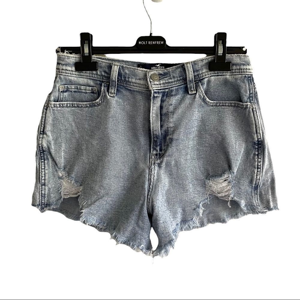 Hollister California High Rise Vintage Short Light Blue Size 7 28